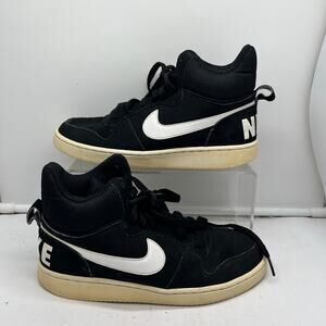 Nike Court Borough Sneakers Womens 7.5 Mid Tops Black Shoes 844906